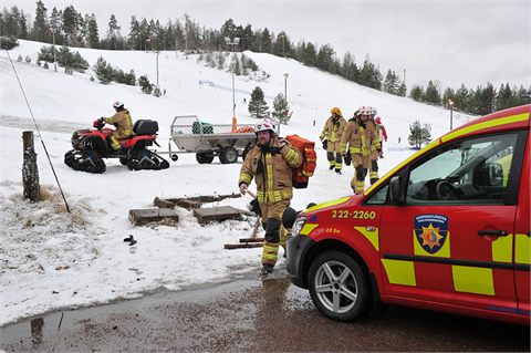 Snöskoter välte i Frykstabacken i Kil