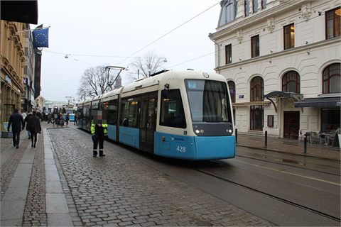 Person påkörd av spårvagn i Göteborg