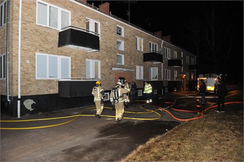 Brand i kök i Edsvalla