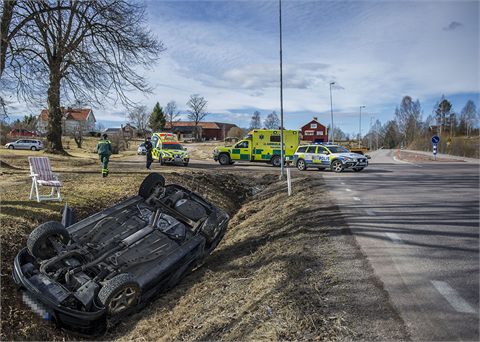 Bil voltade utanför Hedemora