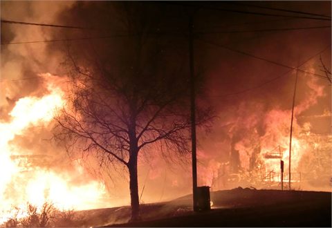 Kraftig brand i Åberga i Orsa kommun