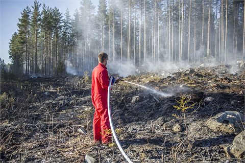 Skogsbrand utanför Hofors