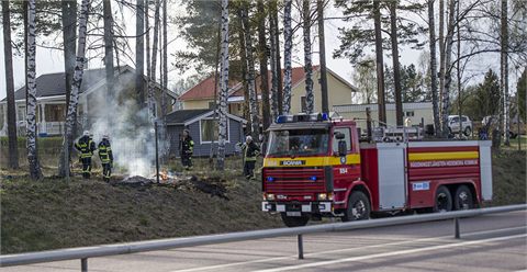 Gräsbrand i Hedemora