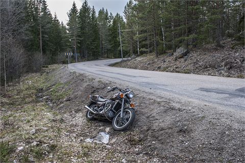 Mc- olycka utanför Fagersta- en skadad