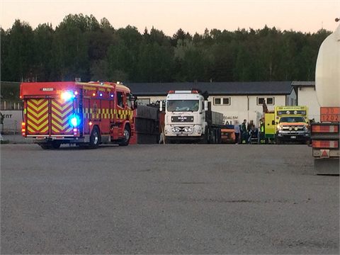 Arbetsplatsolycka i Bålsta
