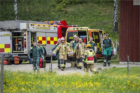 Till sjukhus med ambulanshelikopter efter ridolycka i Forshaga
