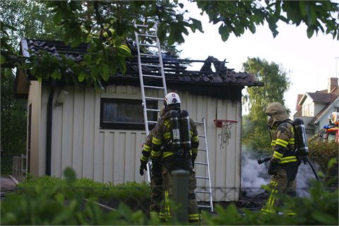 Förråd brann i Ronneby