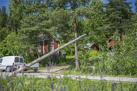 Blåsten ställde till problem i Dalarna