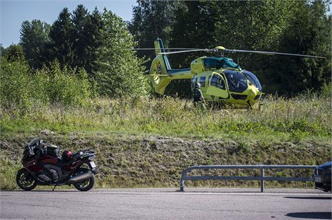En död i mc-olycka vid Slottsbron
