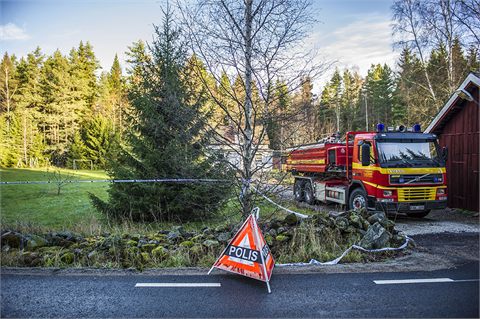 Villa började brinna i Jugansbo