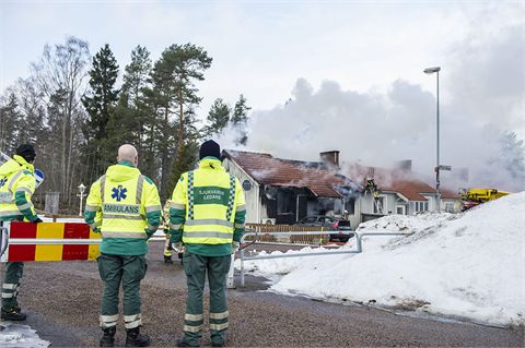 WebbTV: Brand i radhus i Gökhöjden