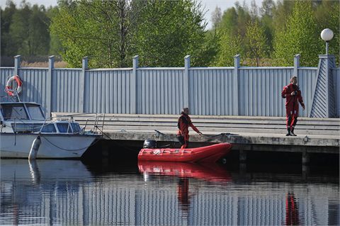 Sjödrama i Mariebergsviken i Karlstad