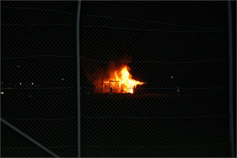 Brand i förrådsbyggnad