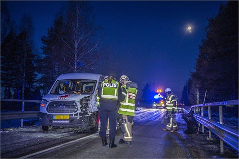 Trafikolycka på länsväg 707 utanför Avesta