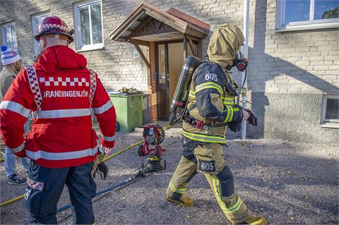 Brand i tvättstuga i centrala Avesta