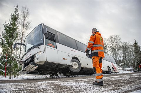 Buss i diket i Avesta