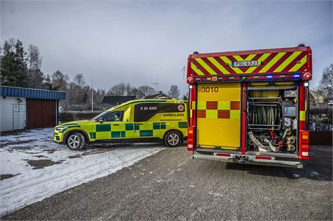 En till sjukhus efter brand i tvättmaskin Salbohed