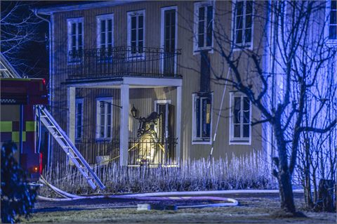 Brand i villa i norr om Västerfärnebo