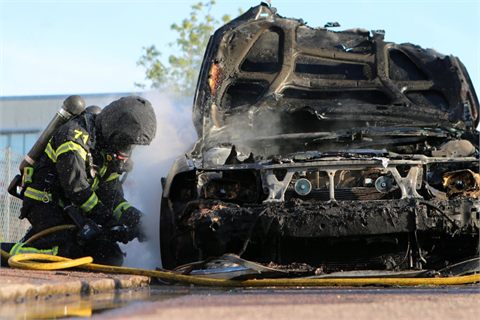 Fordonsbrand i centrala Åstorp
