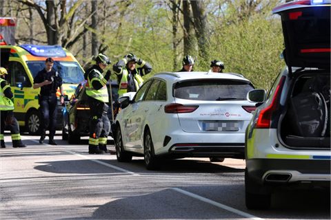 Trafikolycka öster om Ljungbyhed