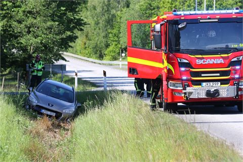 Singelolycka på väg 21 vid Forsmöllan utanför Klippan