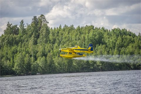 Stor skogsbrand vid Målarberget utanför Norberg