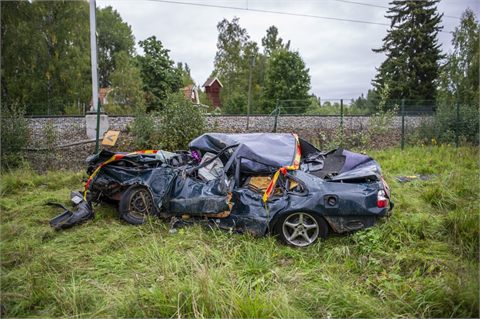 Godståg krockade med epatraktor