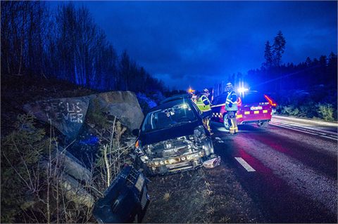 Singelolycka på väg 68 utanför Avesta