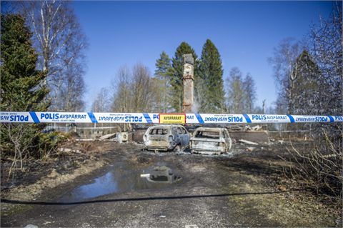 Misstänkt mordbrand utanför Ludvika