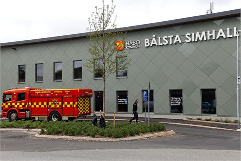 Gaslarm på badhus i Bålsta