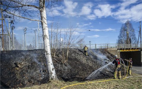 Gräsbrand i Krylbo