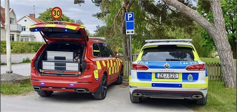 Brand i villa i Slite: