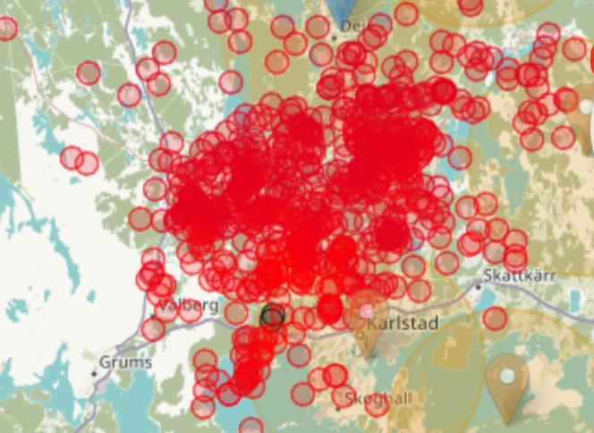 Mnga larm om brnder i samband med blixtovder 