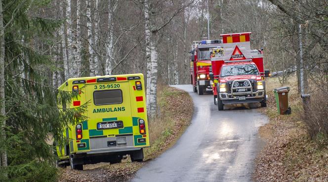 Larm om befarad villabrand i Horndal