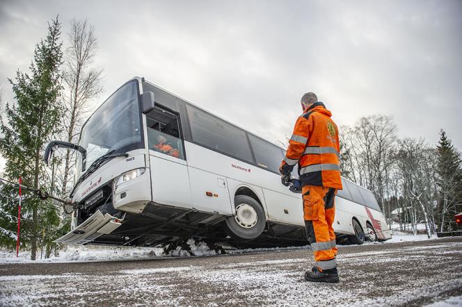 Buss i diket i Avesta