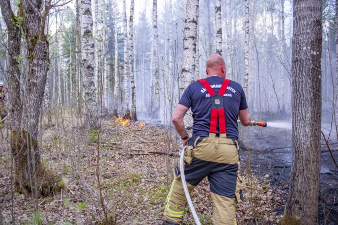 Skogsbrand vid Lillsjn