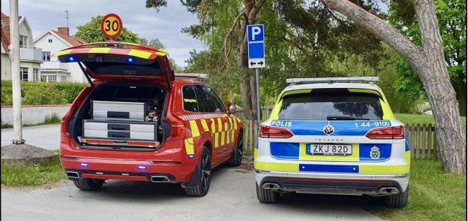 Brand i villa i Slite: 