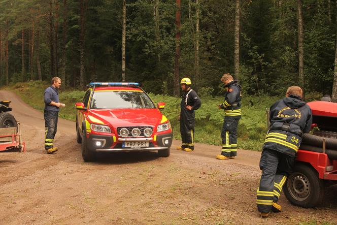 Befarad skogsbrand utanför Boxholm