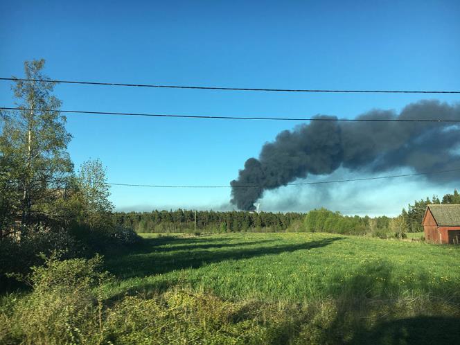 Storbrand på Cementa på Gotland
