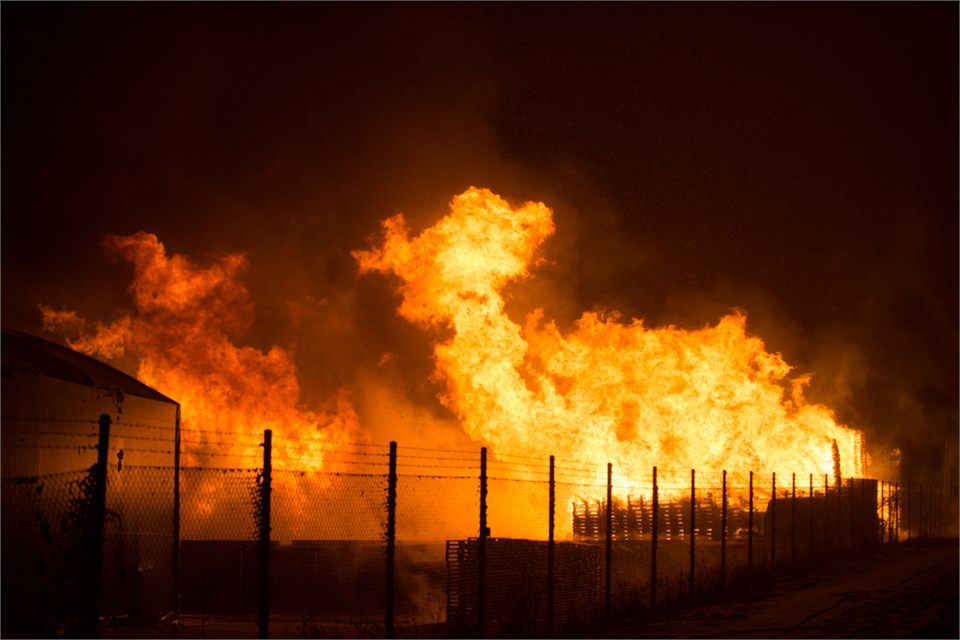 Stor brand i Brunna
