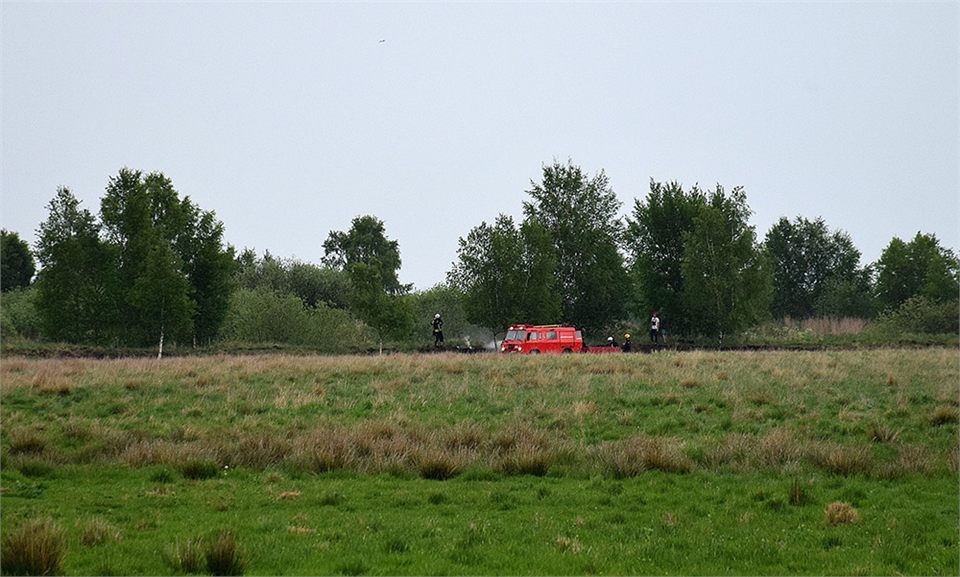 Gräsbrand vid Hornborgasjön