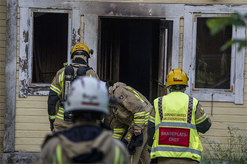 Brand i Ödehus i Slottsbron