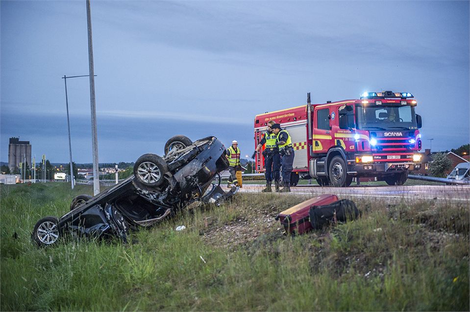 Bil voltade utanför Hedemora